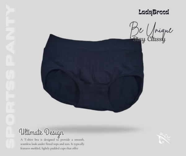 black Seamless Sports Panty
