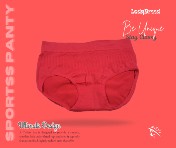 Red Seamless Sports Panty