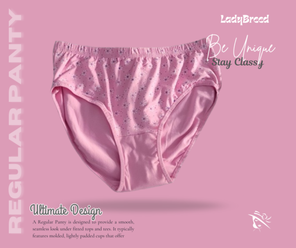 Pink Cotton Printed Panty